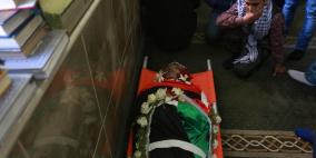 تشييع جثمان الطفل الشهيد محمد زيدان في بلدة بير نبالا