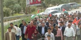 في ذكرى يوم الأرض .. زراعة اشجار باسم الشهداء في وادي الفارعة