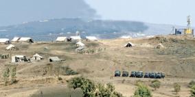 قوات الاحتلال تنصب 20 خيمة عسكرية في الاراضي الزراعية ليعبد