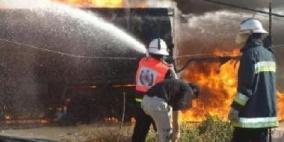 حريق منزل في الحي الشرقي بجنين