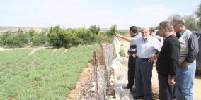 قلقيلية: وزير الزراعة يطلع على الأضرار في القطاع الزراعي