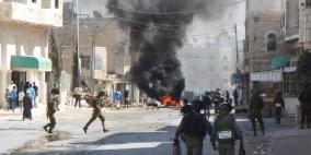 بالصور.. اندلاع مواجهات عنيفة عقب مسيرة نصرة الأقصى في الخليل