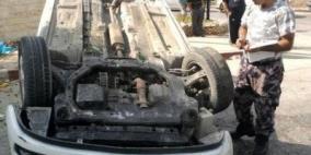 إصابة في حادث إنقلاب مركبة بمحافظة الخليل