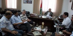 قلقيلية : المحافظ يلتقي وفدا من الاتحاد العام لعمال فلسطين
