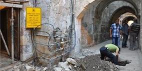 انهيارات جديدة في حي القرمي في القدس القديمة