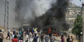 إصابات بالاختناق واحتراق أشجار إثر قمع الاحتلال لمسيرة بلعين السلمية