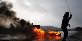 مواجهات في بلدة سلواد شمال رام الله هذا اليوم .. دفاعا عن الأراضي المصادرة