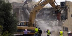 هدم منزل بحجة عدم الترخيص في جبع شرق رام الله