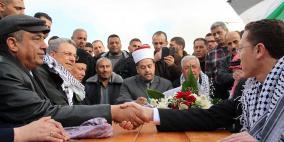 أول عقد قران في قرية أحفاد يونس المقامة على أراضي القدس المهددة بالاستيطان