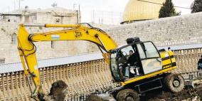 104 أعمال حفريات إسرائيلية في القدس العام الماضي