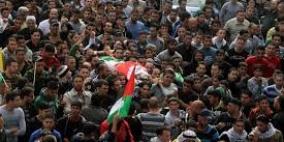 نابلس: تشييع الشهيد حنني في بيت فوريك