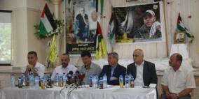 مؤتمر صحفي في قرية  كفر قدوم بحضور وزير الأسرى عيسى قراقع ومحافظ محافظة قلقيلية للإطلاع على أحوال أسرى المسيرة في القرية وماقشة أوضاعهم