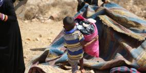 الاحتلال  يشرد  ثلاث اسربهدم مساكن وحظائر لعائلات بدوية شرق رام الله