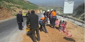 وزارة الاشغال والاسكان تعالج طريق الباذان بشكل مؤقت