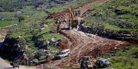 تجريف اراض غرب بيت لحم