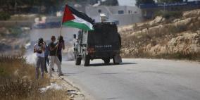 مواجهات في مسيرة النبي صالح الاسبوعية ضد مصادرة الاراضي