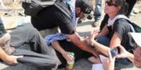 إصابة خمسة متظاهرين واعتقال آخر خلال مسيرة على شارع 'اللطرون'