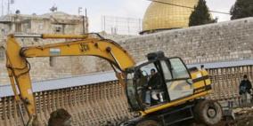 الاحتلال ينفذ حفريات عميقة في منطقة قلعة القدس