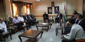 محافظ طولكرم عصام أبو بكر يستقبل وزير التربية والتعليم العالي