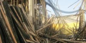 إصابة ثلاثة عمال بناء في طولكرم