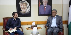أبو بكر يطلع الصحفي المصري أحمد قنديل على أوضاع محافظة طولكرم