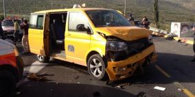 ست اصابات بحادث تصادم مركبتين في جنين