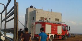 السيطرة على حريق في احراش طوباس