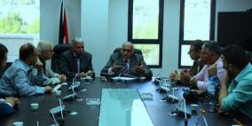 وفد من الاعلامين يزور محافظ نابلس لتهنئة بالعيد