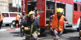 إصابة مواطن في حريق بغزة