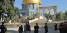 التصدي لمستوطنين حاولوا الصعود إلى صحن قبة الصخرة
