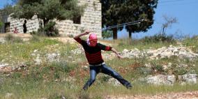 مواجهات في قرية النبي صالح غرب رام الله