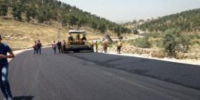 الأشغال العامة تعبد طريق بيت أولا ومدخل قطنة