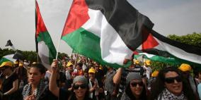 مسيرة احتجاجية تنديدا باستشهاد أبو حمدية في نابلس