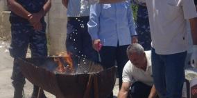 اتلاف أكثر من 8 كيلو غرام من المواد المخدرة في الخليل