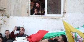 تشييع جثمان الشهيد " بلال زايد " في مخيم قلنديا