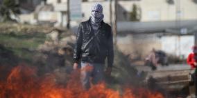 موجهات بين طلبة جامعة بيرزيت وقوات الاحتلال امام معتقل عوفر غربي رام الله