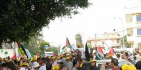 جنين: مسيرة ومهرجان في يعبد تضامنا مع الأسرى المضربين عن الطعام