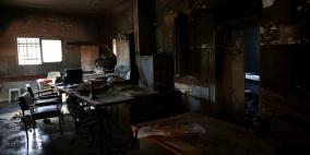 بالصور: مجهولون يحرقون جزء من مدرسة الساوية جنوب نابلس