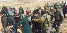 الخليل: الاحتلال يقمع فعالية زراعة الأشتال بخربة سوسيا في يطا