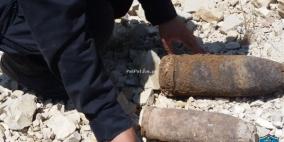 الشرطة تتلف 4 قذائف خطرة من مخلفات الاحتلال في رام الله