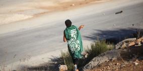 مواجهات امام سجن عوفر غربي رام الله