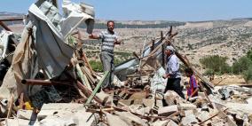 هدم 3 منشآت غرب سلفيت