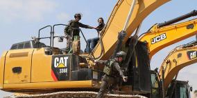 الاحتلال يستولي على جرافة شرق نابلس