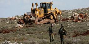الاحتلال يجرف نحو 15 دونما مزروعة بأشجار الزيتون جنوب شرق طولكرم