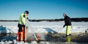 بالصور.. محاولة لإطلاق أكبر جولة مرح جليدية في العالم