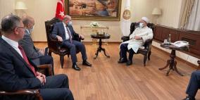 الهباش ووزير الشؤون الدينية التركي يبحثان سبل مواجهة اعتداءات الاحتلال