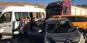  إصابة تسعة مواطنين بحادث سير قرب حزما