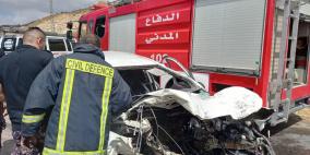 بالفيديو: إصابات بحادث سير على المدخل الجنوبي لجنين