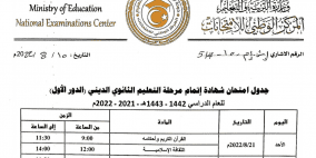 جدول امتحانات شهادة إتمام مرحلة التعليم الديني الدور الأول 2022 في ليبيا