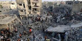 انتشال جثامين 6 شهداء من بلدة الفخاري شرق خان يونس